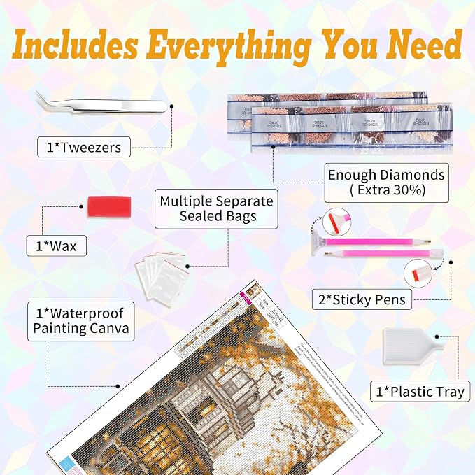 Landscape Diamond Art Kits for Adults Beginners 12x16 in, DIY Craft Gift | - Image 6
