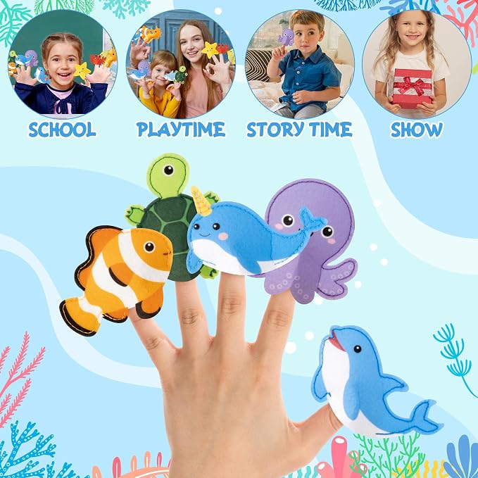 COcnny Sea Animal Finger Puppets - Image 6