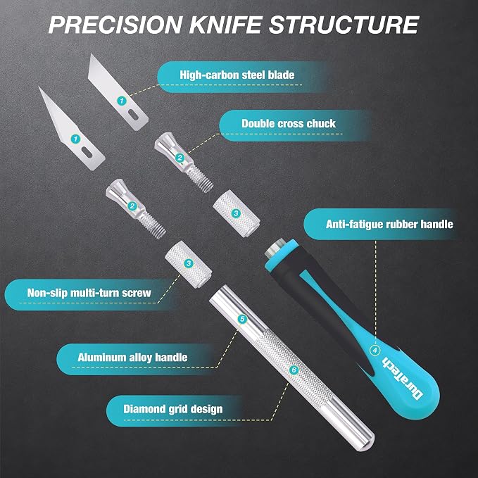 DURATECH 16-Piece Exacto Knife Set - Image 5