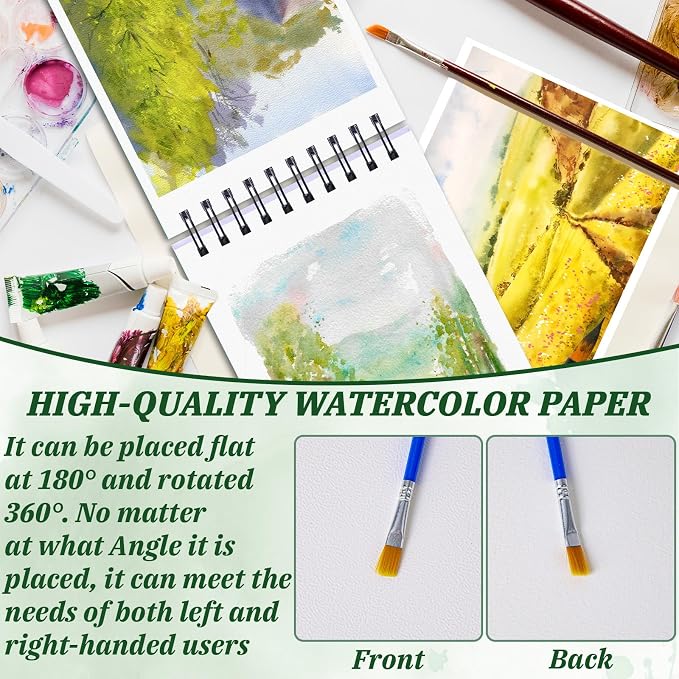 UZLU 6 Pack Watercolor Paper Pads, 5.5 x 8.5 Inch, 180 Sheets Total | 140 - Image 5