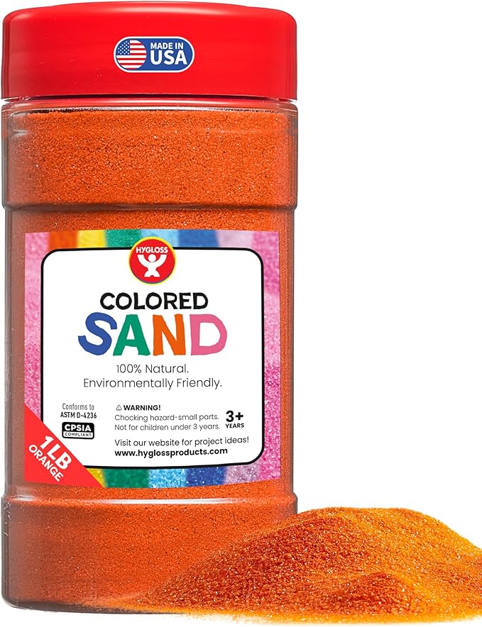 Hygloss Colored Sand for Crafts – 1 lb Bottle by HyglossProductsInc