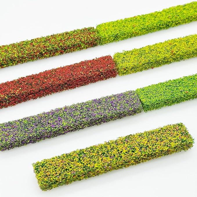 Woohome 7 Color Miniature Shrub Strips Static Grass Tuft Static Shrub - Image 2