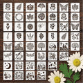 Stencils 4in 50pcs Reusable Plastic Templates Craft Paint Template Nature Style by BLOSSOMLAYER