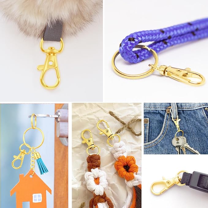 60PCS Keychain Making Kit, Including 30PCS Keychains Clips Hooks and 30PCS Key - Image 7