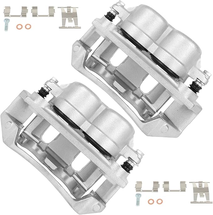 cciyu Front Left & Right Brake Calipers Assembly w/Bracket 18B4751 18B4750 1999-2003 For Ford For F-150,2004 For Ford For F-150 Heritage,1999-2004 For Ford For Lobo,2002-2003 For Lincoln For Blackwood