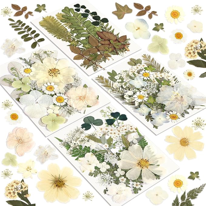 Dried Flowers, Resiners 100Pcs Pressed Flowers by Resiners