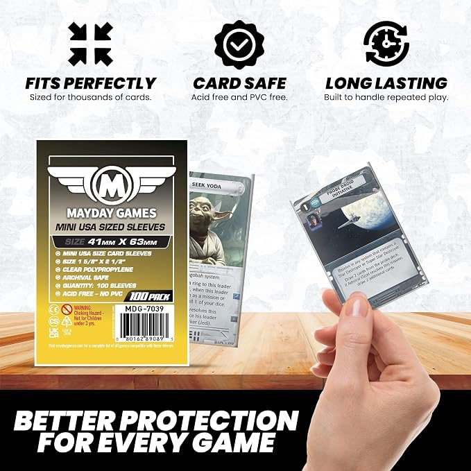MayDay Games Mini USA Card Sleeves 41x63mm - Image 5