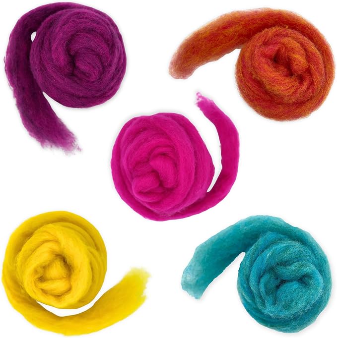 Corriedale Carded Sliver Wool Roving Variety Bundle | Best Core Wool - Image 3