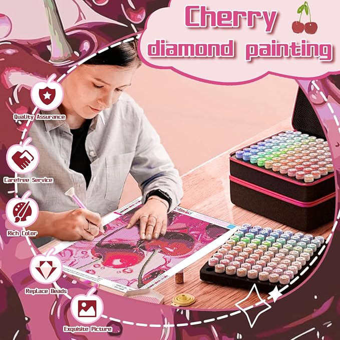 AIBOERL Cherry Diamond Art Kits - Image 5