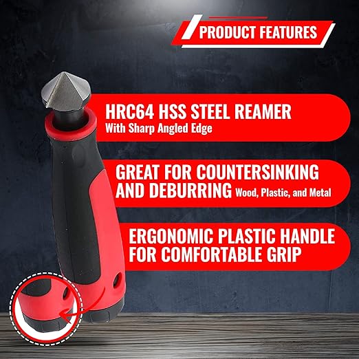 AFA Tooling - Extendable Neck Deburring Tool & Countersink Hand Reamer with 15 Extra Blades - Works on Resin, PVC Pipes, Copper, Plastic - Plumbing & 3D Printing Burr Removal Reamer Tool
