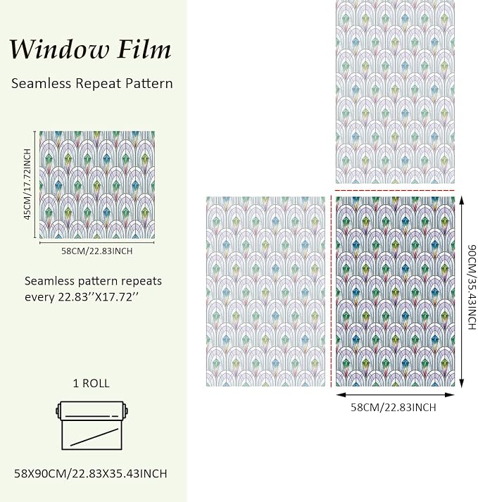 3D Vintage Stained Glass Window Film - Image 4
