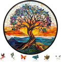 Bodhipnjoy Tree of Life Wooden Puzzles, Stained Glass Tree Jigsaw Puzzles 200 by BODHIPNJOY