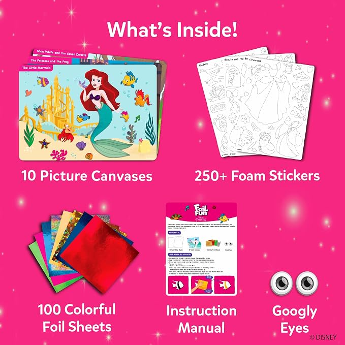 Skillmatics Foil Fun – Disney Princess, Mess-Free Art & Craft Kits - Image 3