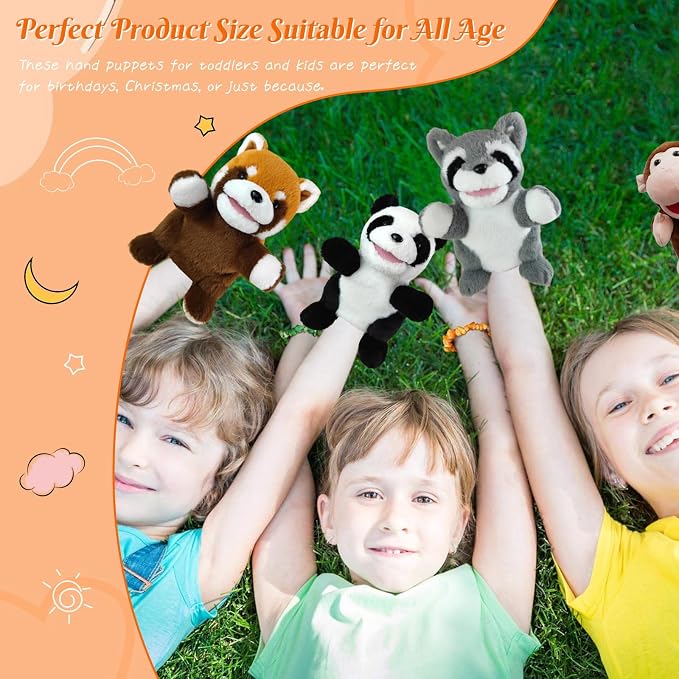6 Pcs Animal Hand Puppets for Kids - Image 2