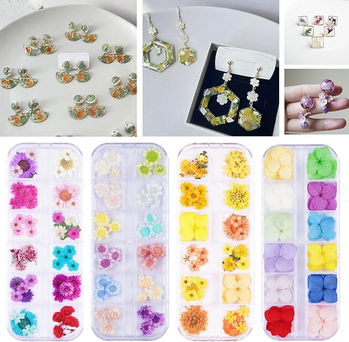 96Pcs Small Dried Pressed Flowers - Image 4