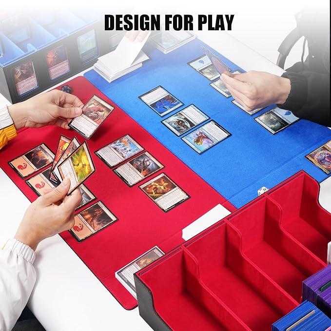 Trading Card Storage Box with Commander Display, 4-Row Deck Case with Removable - Image 6