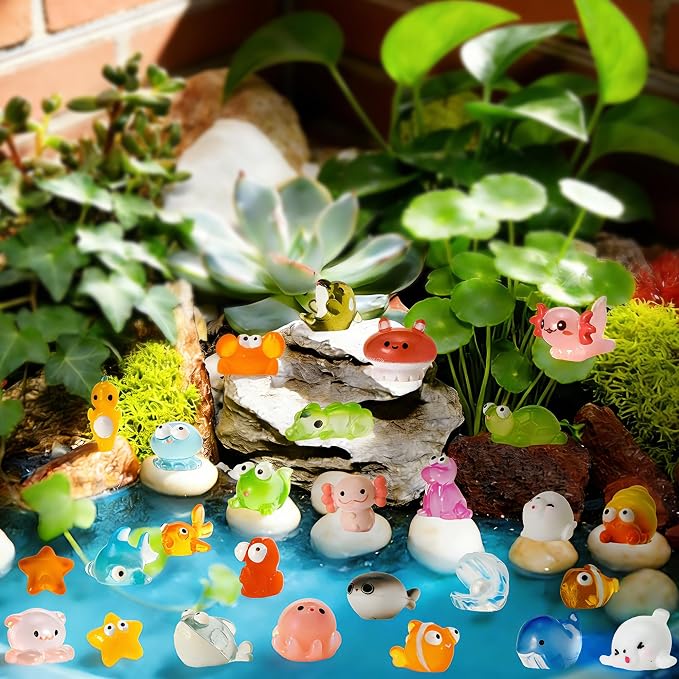 56pcs Mini Ocean Resin Animals, Miniature Plastic Figurines Tiny Sea Animals - Image 6