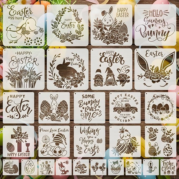 Easter Stencils for Painting, Drawing Templates for Wood Cards Canvas Glass by Felixcraft-DIYDreamscape