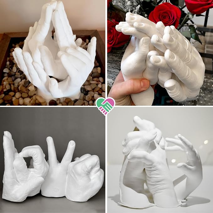 Luna Bean XL Family Hand Casting Kit – Extra Large Hand Mold Kit - Image 4