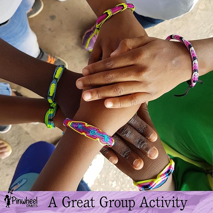 Pinwheel Crafts Friendship Bracelet Kit – DIY String Bracelet Making Kit - Image 5