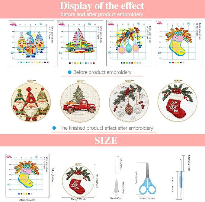 Zhenqing 11CT Stamped Cross Stitch Kit - Image 5