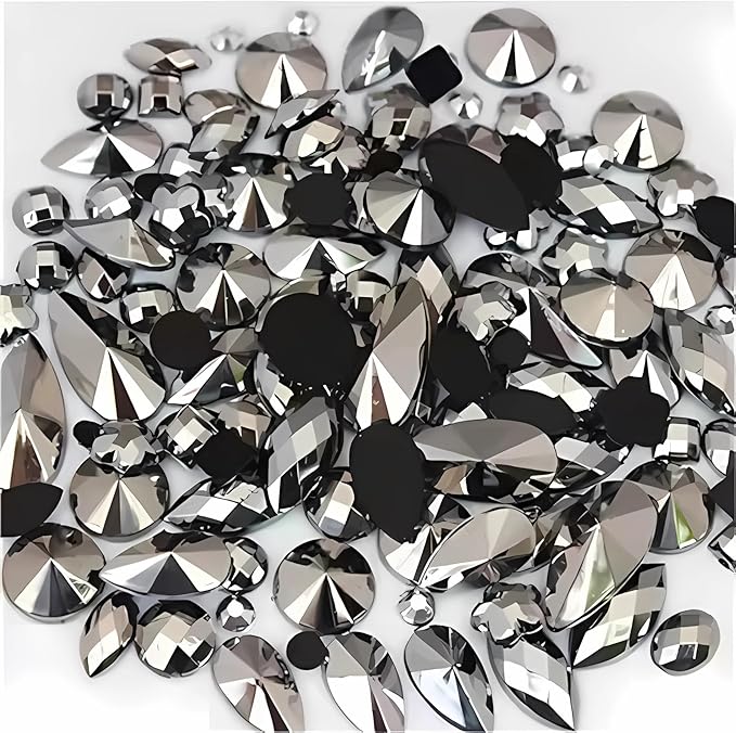 Mixed 1400pcs AB Colour Gems Jewels Flatback Rhinestones, Face Art Gem Jewel by Unknown
