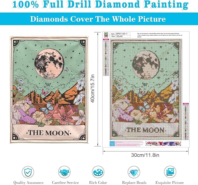 WUDWL Square Diamond Painting Kits Square Drill Diamond Painting, Square - Image 3