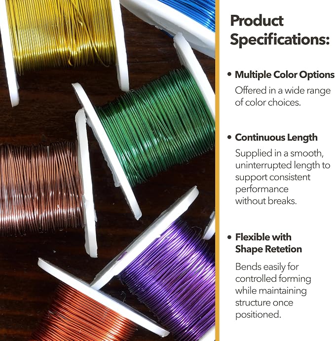 Mandala Crafts 22 Gauge Anodized Aluminum Craft Wire - Image 7