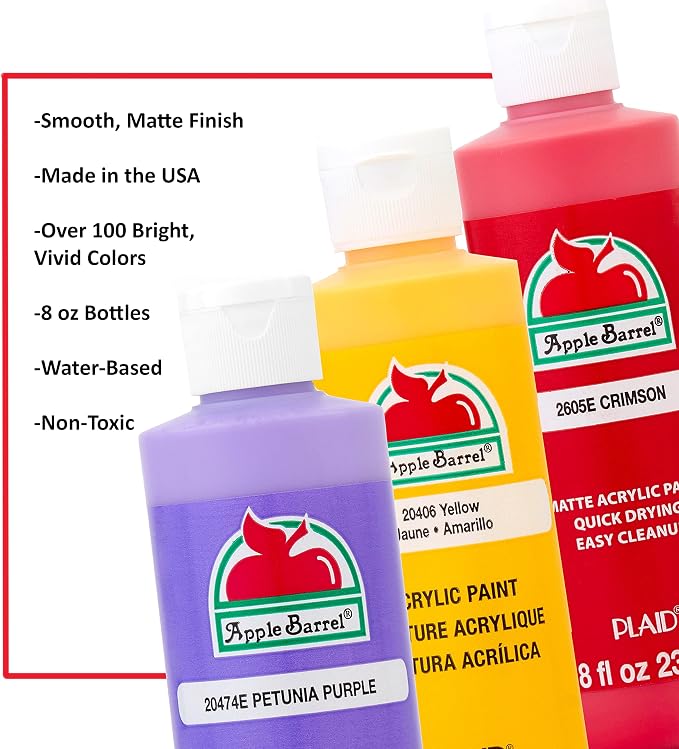 Apple Barrel Acrylic Paint in Assorted Colors, 20403 White - Image 4