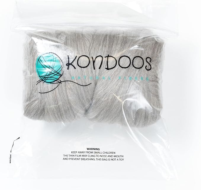 Natural Wool roving, 8 OZ. Best - Image 6
