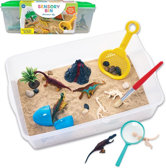 Creativity for Kids Sensory Bin: Dinosaur Dig by CreativityforKids