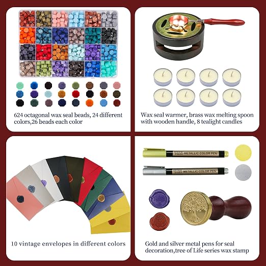 TRINIDa Wax Seal Kit, Premium Wax Seal Stamp Kit - Image 2