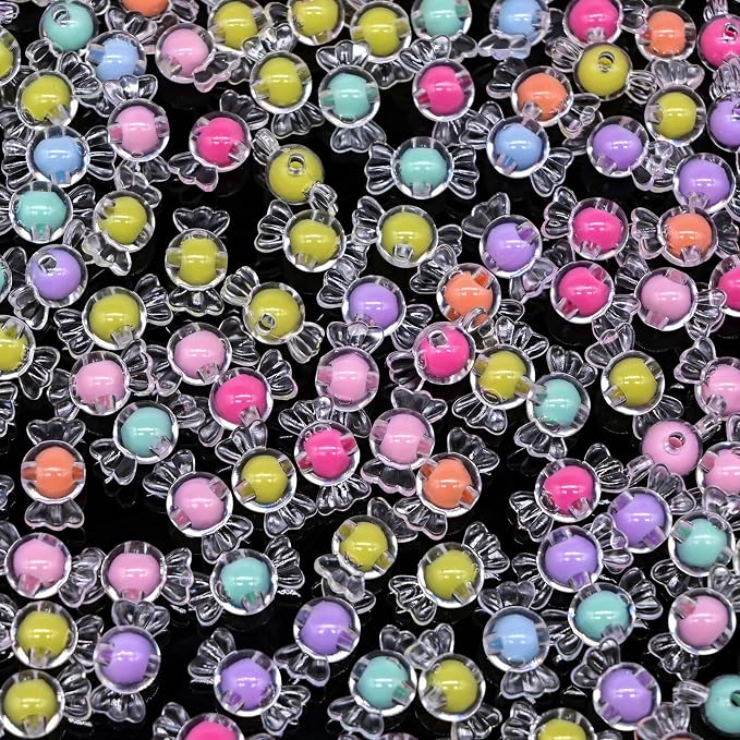 200+ pcs Candy Bulk Assorted Cute Kandi Beads - Image 3