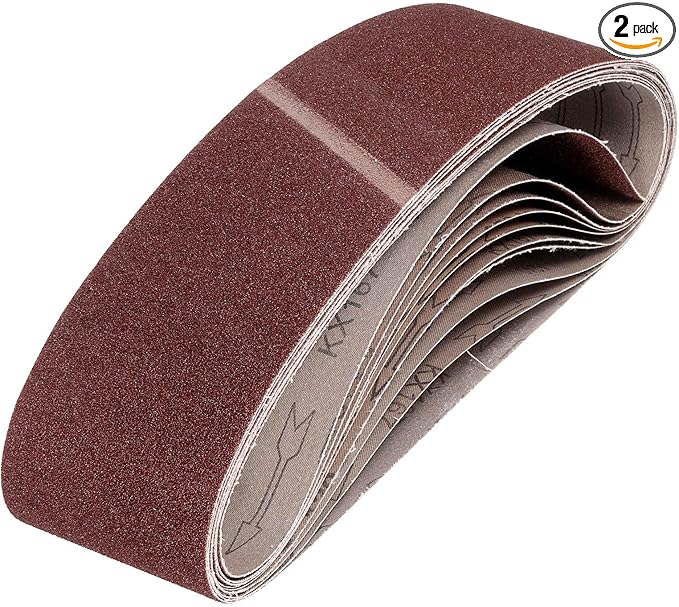 HARFINGTON 4 x 36 Inch Sanding Belts, 2 Pcs 60 Grits Aluminum Oxide Abrasive Belt Sander File Belt for Woodworking, Metal Polishing, Knife Sharpener