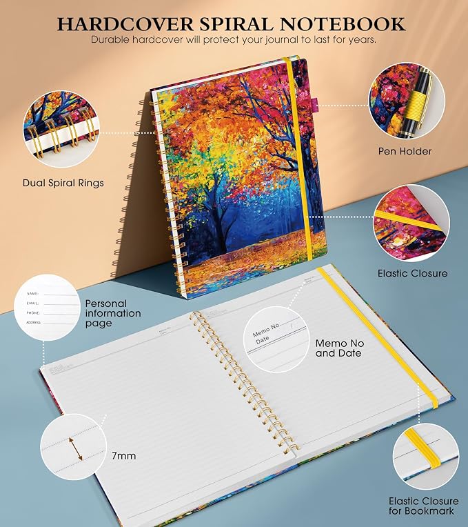 Spiral Notebook Journal 8.5” x 11”, A4 Large Notebooks - Image 3