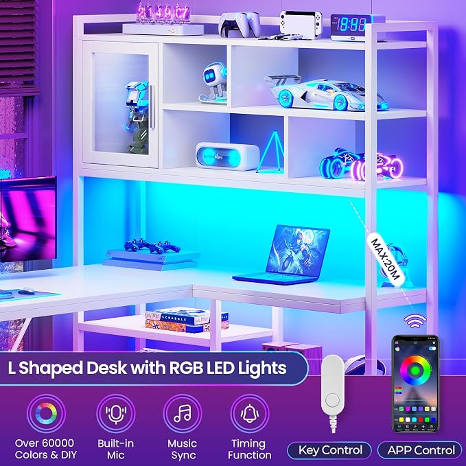 SEDETA L Shaped Computer Desk, L Shaped Corner Desk - Image 9