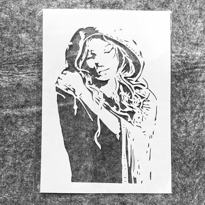 TIAMECH A4 Reusable Raincoat Girl Stencil - Image 9