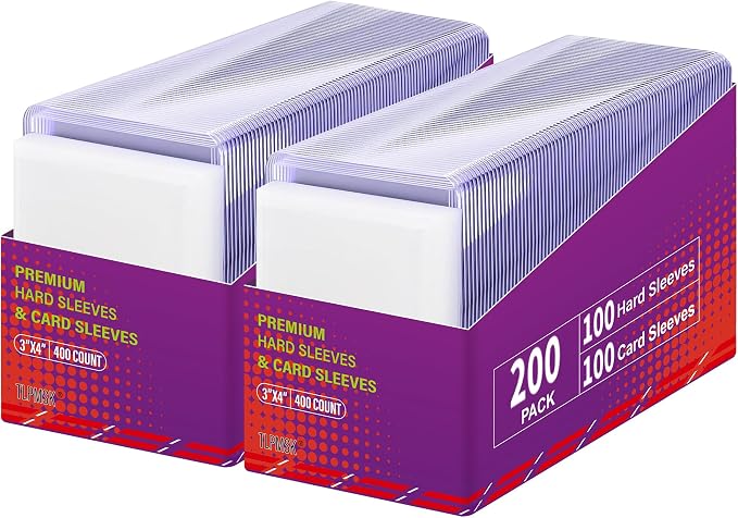 400 Packs Card Sleeves, Hard Plastic Card Holder by Unknown