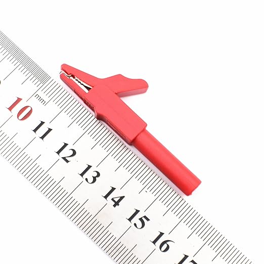 10Pcs Insulated Safety Multimeter Alligator Clips Electrical Test Tools with 4mm Banana Jack Socket Adapter 300V 15A