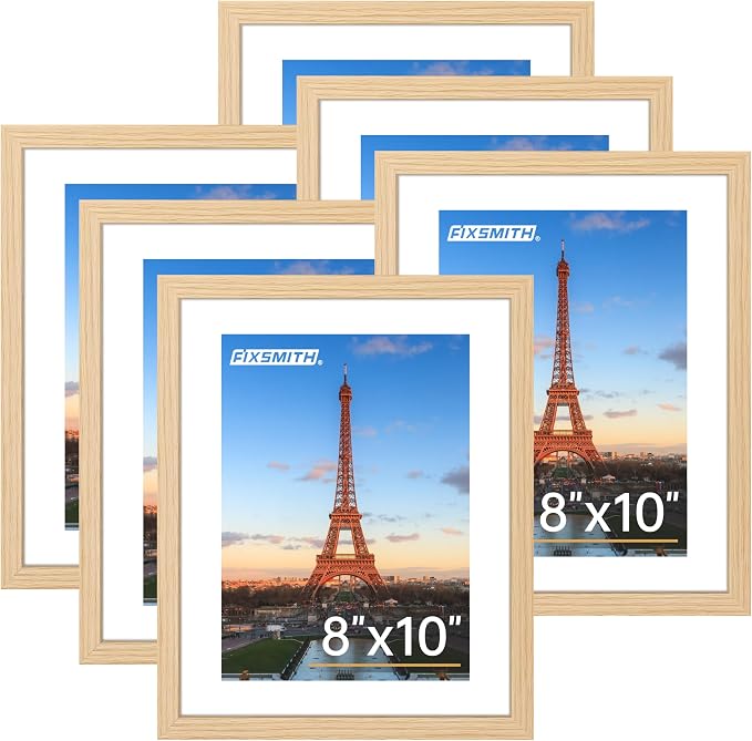FIXSMITH 8x10 Picture Frame Bulk-6 Pack, Photo Frame by FIXSMITH