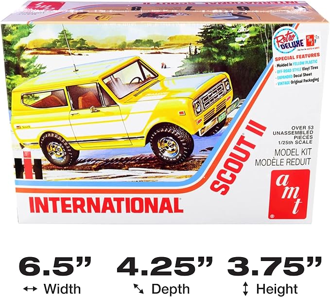 AMT 1977 International Harvester Scout II 1:25 Scale Model Kit - Image 5