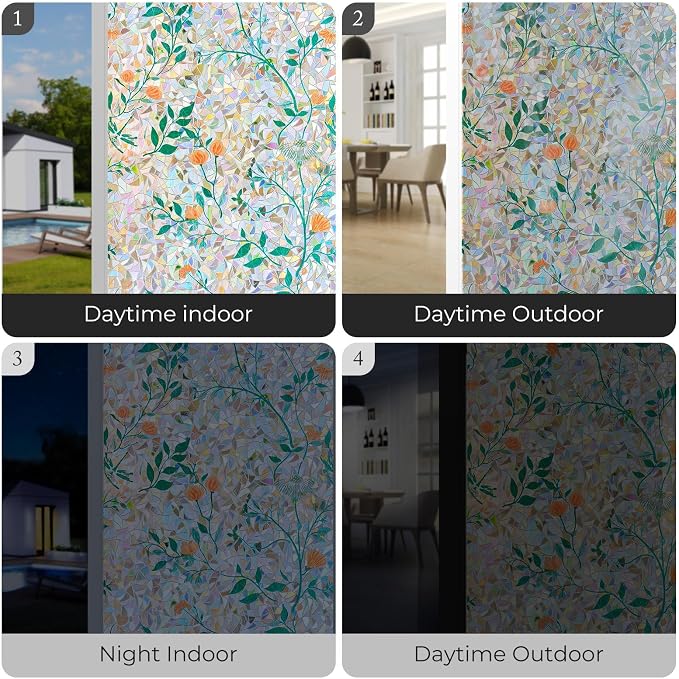 ADD.HERES Window Privacy Film, Stained Glass Decorative Static Cling, Removable - Image 8