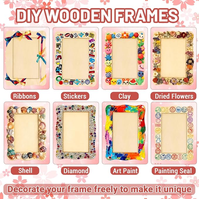 RYKOMO 24 Pack DIY Wooden Picture Frames - Image 4