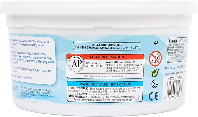 Crayola Air Dry Clay, Terra Cotta No Bake Modeling Clay - Image 2