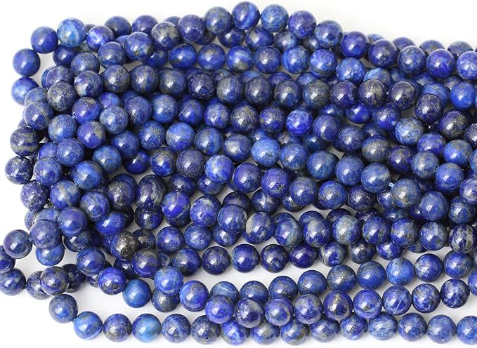 45PCS 8mm Natural Lapis Lazuli Gemstone Round Loose Beads - Image 3