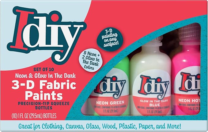 3D Fabric Paint Permanent Non-Toxic 3D Fabric Paint - Image 9