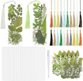 20 Sets Dried Leaves Bookmark Making Kit Transparent Bookmark DIY Projects by Afniimyapt