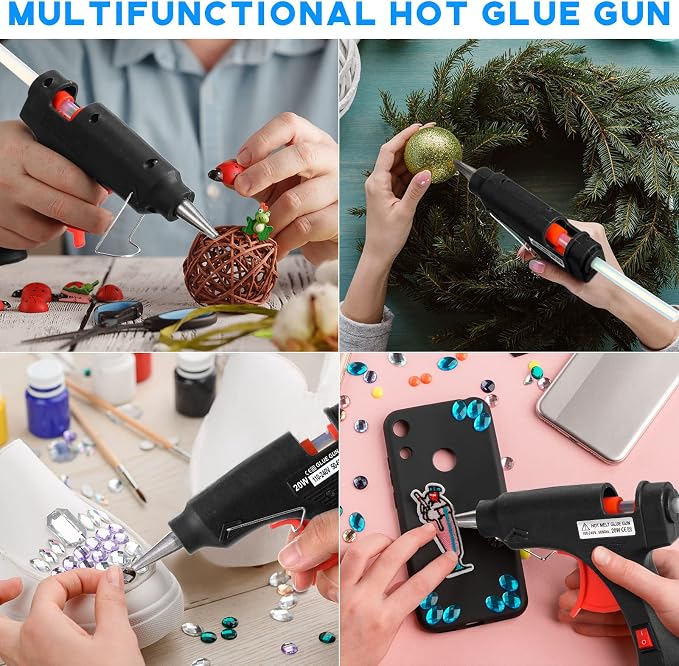 Zhengmy 12 Pieces Mini Hot Glue Gun Crafts Hot Melt Guns Fast Preheating and - Image 6