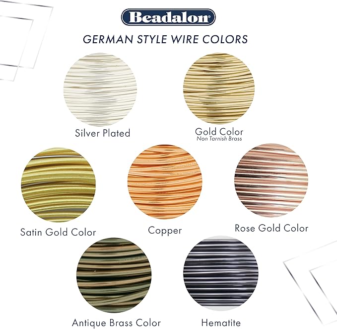 Beadalon German Style Wrapping Wire, Satin Gold Color, 22 Gauge, 6 m / 19.7 ft - Image 3