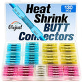 Heat Shrink Butt Connectors Kit - Waterproof Electrical Wire Splice Crimp Terminals for Automotive, Marine, Wiring (130Pcs)